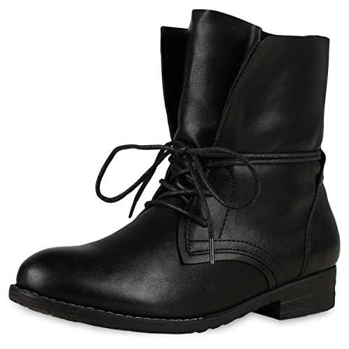 VAN HILL Damen Stiefeletten Schnürstiefeletten Leder-Optik Schuhe Basic Boots Schnürer Freizeitschuhe 144278 Schwarz 41 VAN HILL Damen Stiefeletten Schnürstiefeletten Leder-Optik Schuhe Basic Boots Schnürer Freizeitschuhe 144278 Schwarz 41 von VAN HILL