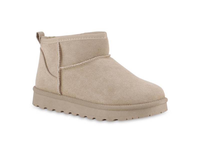 VAN HILL 841491 Winterstiefelette Damen Warm Gefüttert Winter Boots Stiefeletten Profil-Sohle von VAN HILL