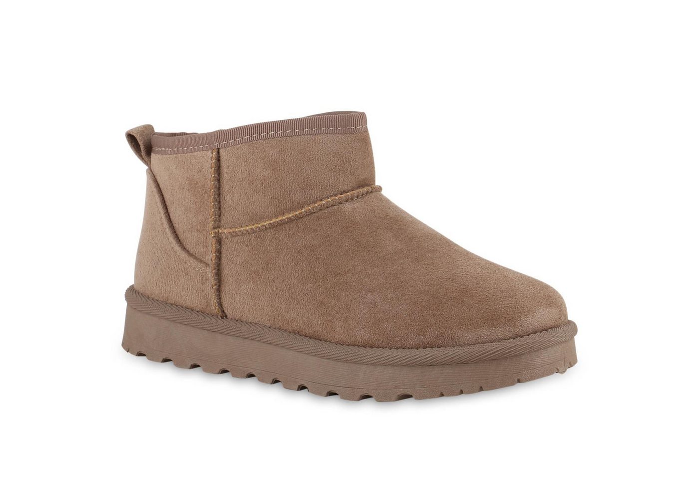 VAN HILL 841491 Winterstiefelette Damen Warm Gefüttert Winter Boots Stiefeletten Profil-Sohle von VAN HILL