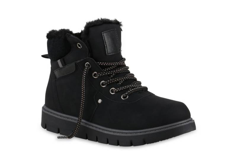VAN HILL Damen Warm Gefüttert Worker Boots Stiefelette Strick Winter Schuhe Stiefelette Damen Warm Gefüttert Worker Boots Stiefelette Strick Winter von VAN HILL