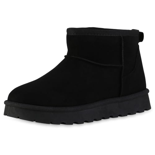 VAN HILL Damen Winter Boots Flach Profilsohle Bequem Schuhe 217659 Schwarz 37 VAN HILL Damen Winter Boots Flach Profilsohle Bequem Schuhe 217659 Schwarz 37 von VAN HILL