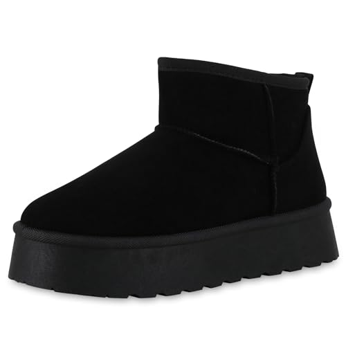 VAN HILL Damen Winter Boots Plateau Profilsohle Bequem Schuhe 214161 Schwarz 41 VAN HILL Damen Winter Boots Plateau Profilsohle Bequem Schuhe 214161 Schwarz 41 von VAN HILL