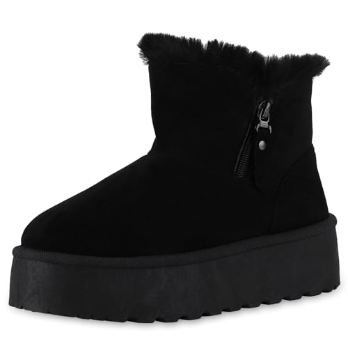 VAN HILL Damen Winter Boots Plateau Zipper Bequem Schuhe 214140 Schwarz Zipper 40 VAN HILL Damen Winter Boots Plateau Zipper Bequem Schuhe 214140 Schwarz Zipper 40 von VAN HILL