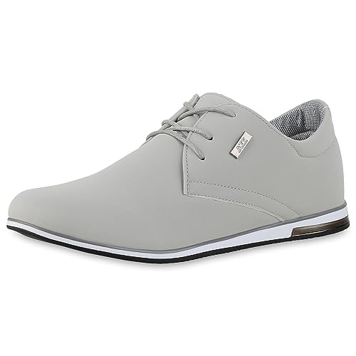 VAN HILL Herren Klassische Halbschuhe Flach Basic Bequem Schuhe 840516 213040 Grau 40 von VAN HILL