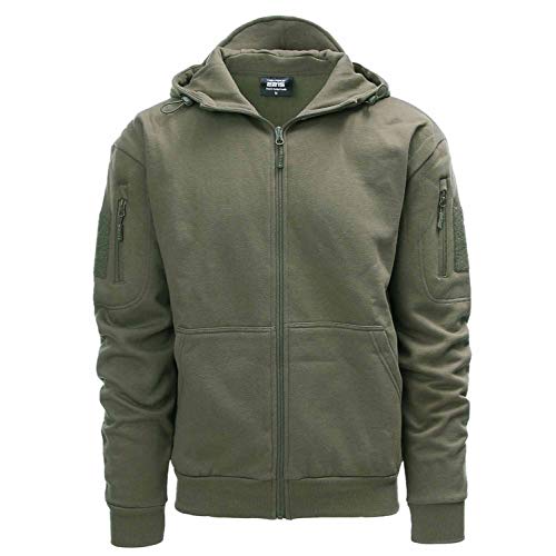 VAN OS Kapuzenpullover Tactical Hoodie von Taskforce 2215 mit Reißverschluss Outdoor Jacke Herren Ranger grün S von VAN OS