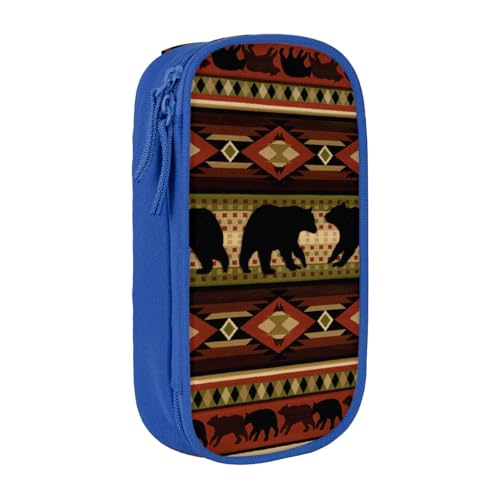 VANANI Bear Federmäppchen mit großer Kapazität, multifunktionales Federmäppchen, Reißverschluss, tragbares Federmäppchen, Studenten, Bürobedarf., blau, Einheitsgröße, Kosmetiktasche von VANANI