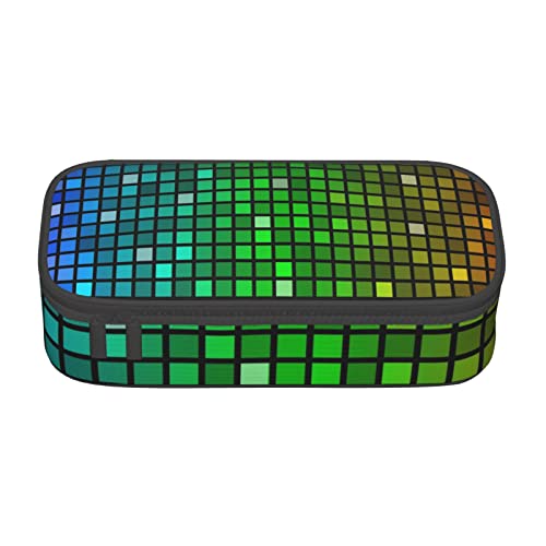 VANANI Buntes quadratisches Federmäppchen mit großer Kapazität, multifunktionales Federmäppchen, Schreibwaren-Aufbewahrungszubehör für Büro und Schule., Schwarz , Einheitsgröße, Kosmetiktasche von VANANI