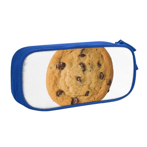 VANANI Chocolate Cookie Federmäppchen mit großer Kapazität, multifunktionales Federmäppchen, Reißverschluss, tragbares Federmäppchen, Studenten, Bürobedarf., blau, Einheitsgröße, Kosmetiktasche von VANANI