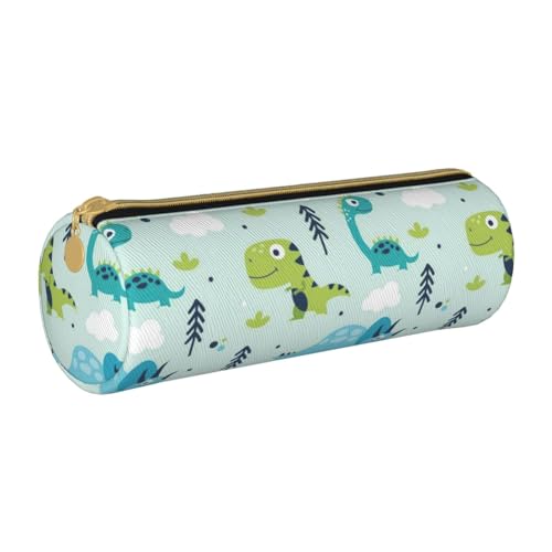 VANANI Dinosaurier Muster Tragbares Federmäppchen, Multifunktionales Federmäppchen, Federmäppchen für Teenager, mit Reißverschluss, geeignet für Schulen und Büros, weiß, Einheitsgröße, Kosmetiktasche von VANANI