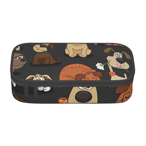 VANANI Dog Corgi Federmäppchen mit großer Kapazität, multifunktionales Federmäppchen, Schreibwaren-Aufbewahrungszubehör für Büro und Schule., Schwarz , Einheitsgröße, Kosmetiktasche von VANANI