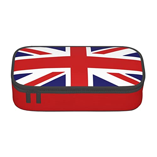 VANANI Federmäppchen mit UK-Flagge, großes Fassungsvermögen, multifunktionales Federmäppchen, Schreibwaren-Aufbewahrungszubehör für Büro und Schule., Schwarz , Einheitsgröße, Kosmetiktasche von VANANI