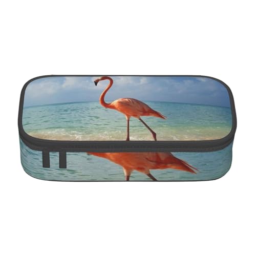 VANANI Flamingo Federmäppchen mit großer Kapazität, multifunktionales Federmäppchen, Schreibwaren-Aufbewahrungszubehör für Büro und Schule., Schwarz , Einheitsgröße, Kosmetiktasche von VANANI