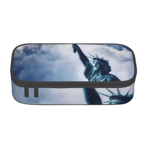 VANANI Freiheitsstatue Große Kapazität Federmäppchen, Multifunktionales Federmäppchen, Schreibwaren-Aufbewahrungszubehör für Büro und Schule., Schwarz , Einheitsgröße, Kosmetiktasche von VANANI