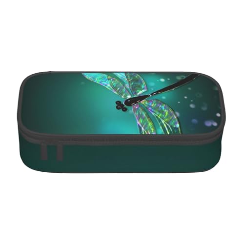 VANANI Galaxy Animal Libelle Große Kapazität Federmäppchen Multifunktionales Federmäppchen Schreibwaren Aufbewahrungsbedarf für Büro und Schule, Schwarz , Einheitsgröße, Kosmetiktasche von VANANI