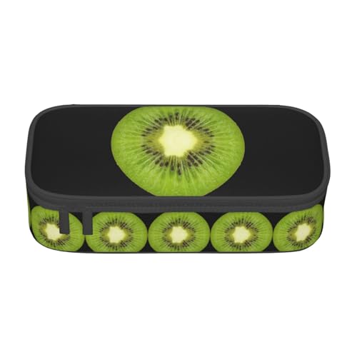 VANANI Kiwi Slice Federmäppchen mit großer Kapazität, multifunktionales Federmäppchen, Schreibwaren-Aufbewahrungszubehör für Büro und Schule, Schwarz , Einheitsgröße, Kosmetiktasche von VANANI