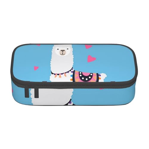 VANANI Niedliches Alpakas Federmäppchen mit großer Kapazität, multifunktionales Federmäppchen, Schreibwaren-Aufbewahrungszubehör für Büro und Schule., Schwarz , Einheitsgröße, Kosmetiktasche von VANANI