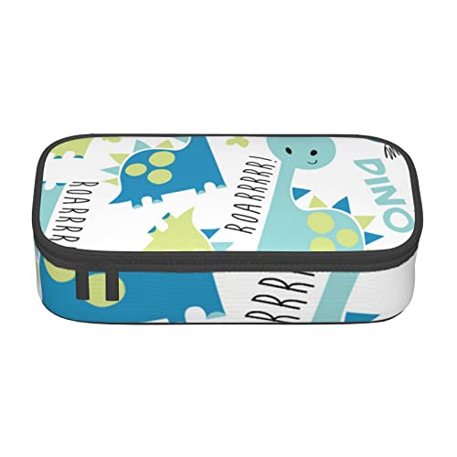 VANANI Niedliches Dinosaurier-Federmäppchen mit großer Kapazität, multifunktionales Federmäppchen, Schreibwaren-Aufbewahrungszubehör für Büro und Schule., Schwarz , Einheitsgröße, Kosmetiktasche von VANANI
