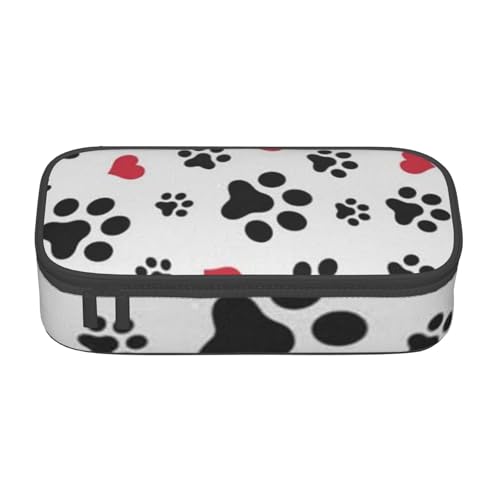 VANANI Niedliches Hunde-Druck-Federmäppchen, multifunktionales Federmäppchen, Schreibwaren-Aufbewahrungszubehör für Büro und Schule., Schwarz , Einheitsgröße, Kosmetiktasche von VANANI