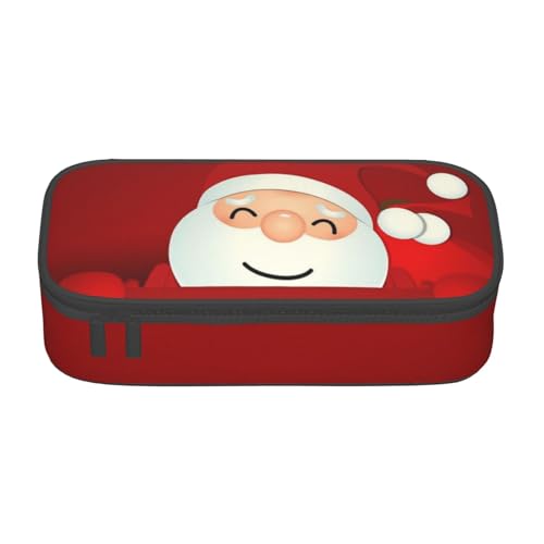 VANANI Niedliches Weihnachtsmann-Federmäppchen mit großer Kapazität, multifunktionales Federmäppchen, Schreibwaren-Aufbewahrungszubehör für Büro und Schule., Schwarz , Einheitsgröße, Kosmetiktasche von VANANI