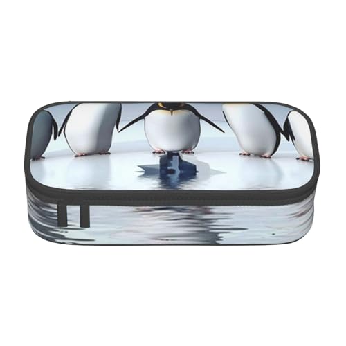 VANANI Pinguin Federmäppchen mit großer Kapazität, multifunktionales Federmäppchen, Schreibwaren-Aufbewahrungszubehör für Büro und Schule., Schwarz , Einheitsgröße, Kosmetiktasche von VANANI