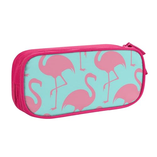 VANANI Pink Flamingo Große Kapazität Federmäppchen Multifunktionales Federmäppchen Reißverschluss Tragbares Federmäppchen Student Bürobedarf, rose, Einheitsgröße, Kosmetiktasche von VANANI