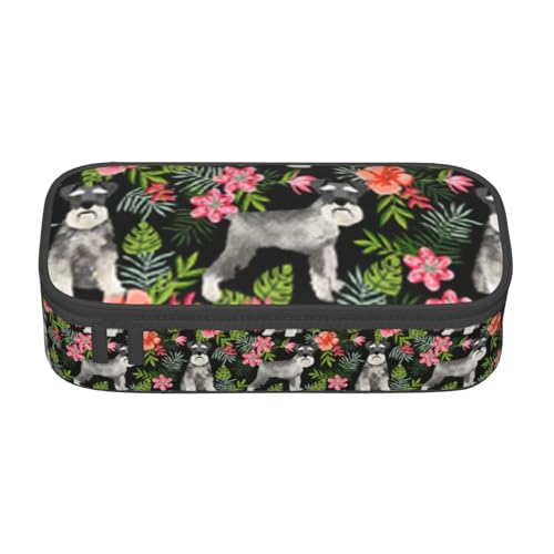 VANANI Schnauzer Federmäppchen mit großer Kapazität, multifunktionales Federmäppchen, Schreibwaren-Aufbewahrungszubehör für Büro und Schule, Schwarz , Einheitsgröße, Kosmetiktasche von VANANI