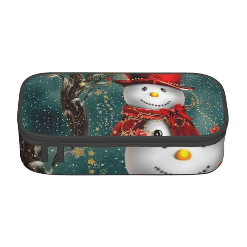 VANANI Schneemann Federmäppchen mit großer Kapazität, multifunktionales Federmäppchen, Schreibwaren-Aufbewahrungszubehör für Büro und Schule., Schwarz , Einheitsgröße, Kosmetiktasche von VANANI