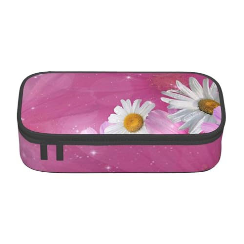 VANANI Schöne Blumen Große Kapazität Federmäppchen Multifunktionales Federmäppchen Schreibwaren Aufbewahrungsbedarf für Büro und Schule, Schwarz , Einheitsgröße, Kosmetiktasche von VANANI