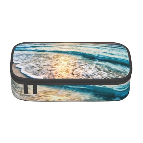 VANANI Sunrise Federmäppchen mit großer Kapazität, multifunktionales Federmäppchen, Schreibwaren-Aufbewahrungszubehör für Büro und Schule., Schwarz , Einheitsgröße, Kosmetiktasche von VANANI