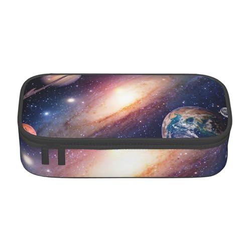 VANANI Universum Galaxy Federmäppchen mit großer Kapazität, multifunktionales Federmäppchen, Schreibwaren-Aufbewahrungszubehör für Büro und Schule., Schwarz , Einheitsgröße, Kosmetiktasche von VANANI