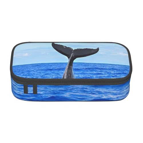 VANANI Walschwanz Große Kapazität Federmäppchen, Multifunktionales Federmäppchen, Schreibwaren Aufbewahrungsbedarf für Büro und Schule, Schwarz , Einheitsgröße, Kosmetiktasche von VANANI