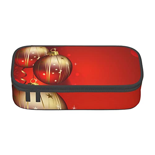VANANI Weihnachten rote Laterne Große Kapazität Federmäppchen Multifunktionales Federmäppchen Schreibwaren Aufbewahrungsbedarf für Büro und Schule, Schwarz , Einheitsgröße, Kosmetiktasche von VANANI