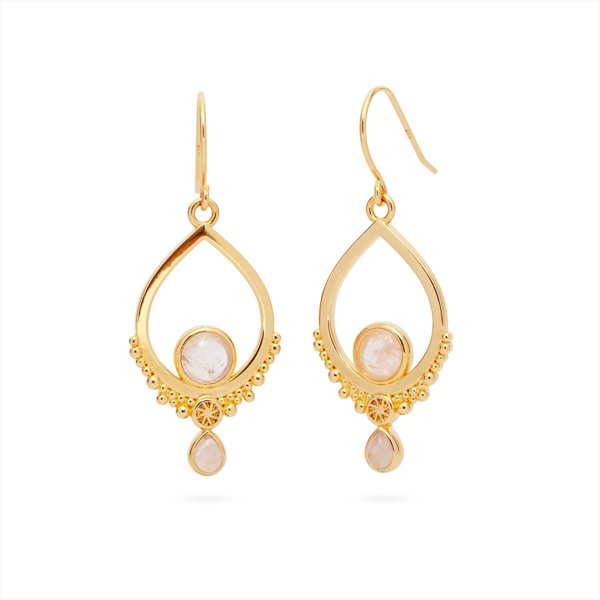 Eterno Rosenquarz Ohrringe | Gold Eterno Rosenquarz Ohrringe | Gold von VANAschmuck