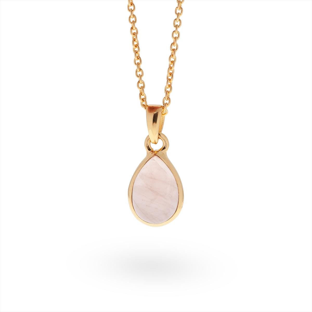 Fluidez Rosenquarz Anhänger | Gold Fluidez Rosenquarz Anhänger | Gold von VANAschmuck