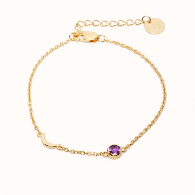 Luz Amethyst Armband | Gold Luz Amethyst Armband | Gold von VANAschmuck