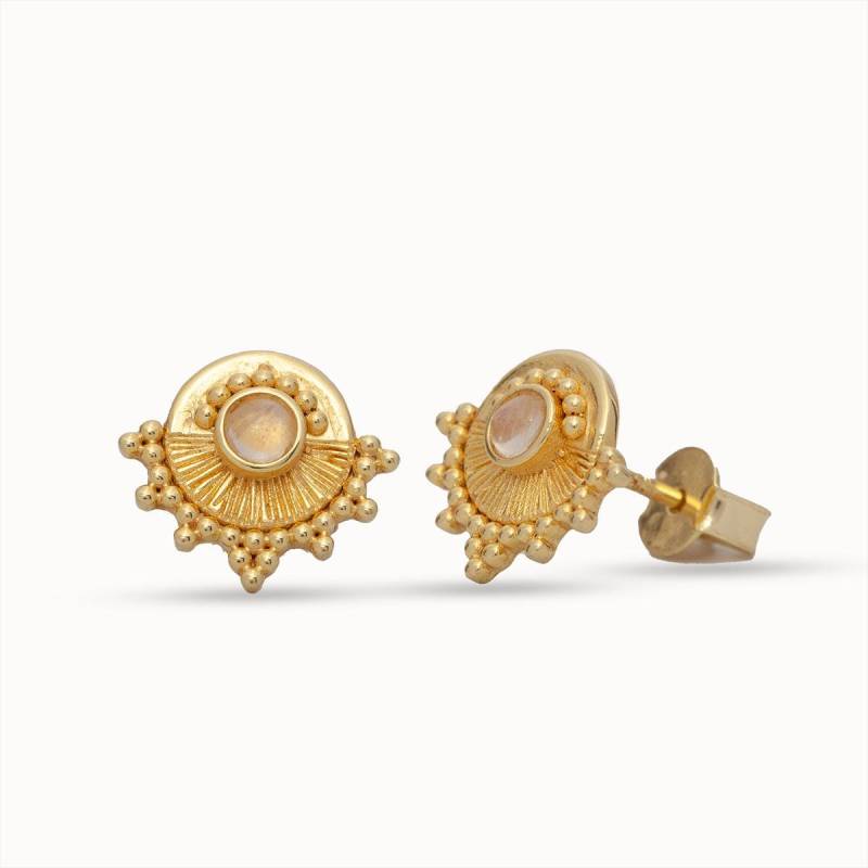 Rayos Rosenquarz Ohrstecker | Gold Rayos Rosenquarz Ohrstecker | Gold von VANAschmuck