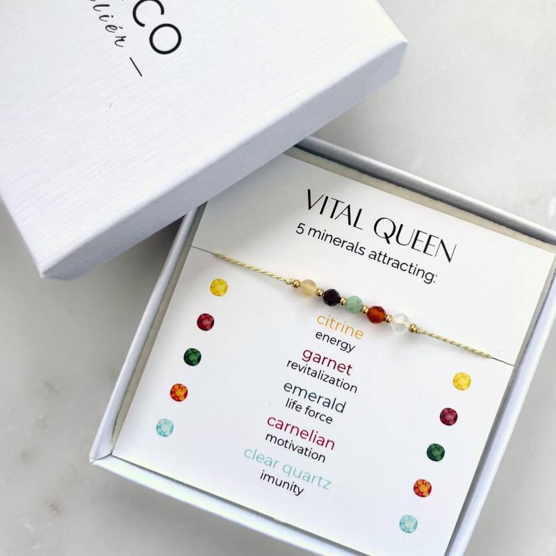 Armband Vitalität, Gesundheit, Inspiration Mineral Armband, Fitness Geschenk Für Sie, Oma, Aktives Leben, Vital Queen von VANCOatelier