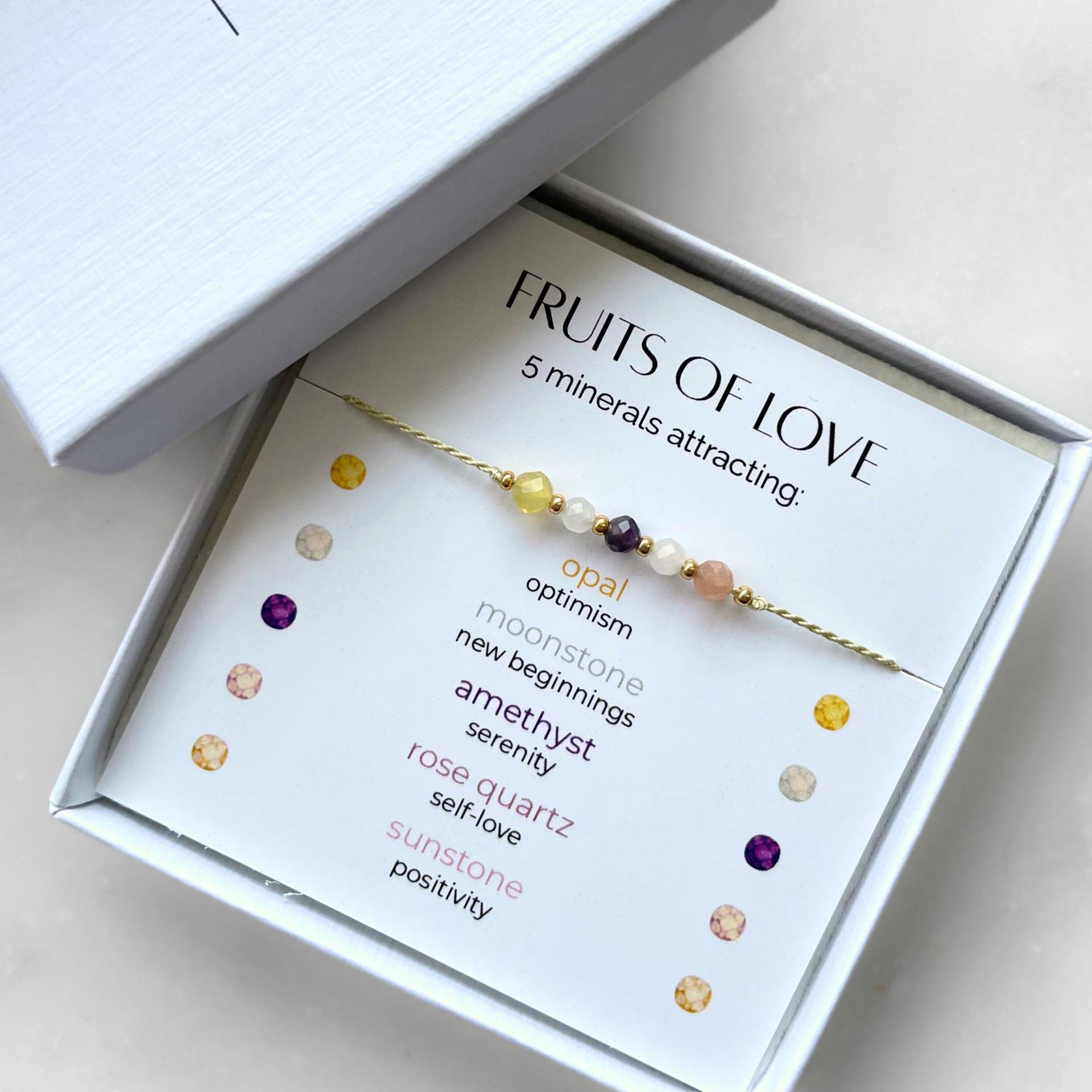 Fruits Of Love - Fruchtbarkeit Manifestierende Armband, Positives Denken, Schwanger Werden, Wachsende Familie, Baby Machen Wunsch Armband von VANCOatelier