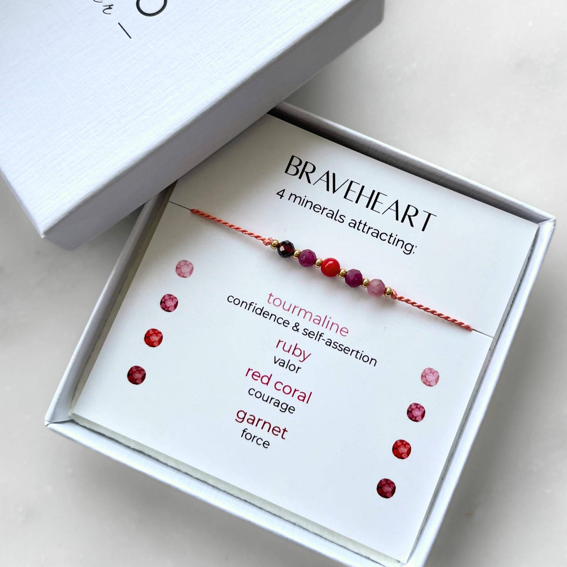 Mut Armband, Vertrauen Manifestation Mineral Inspiration Geschenk Für Sie, Braveheart von VANCOatelier