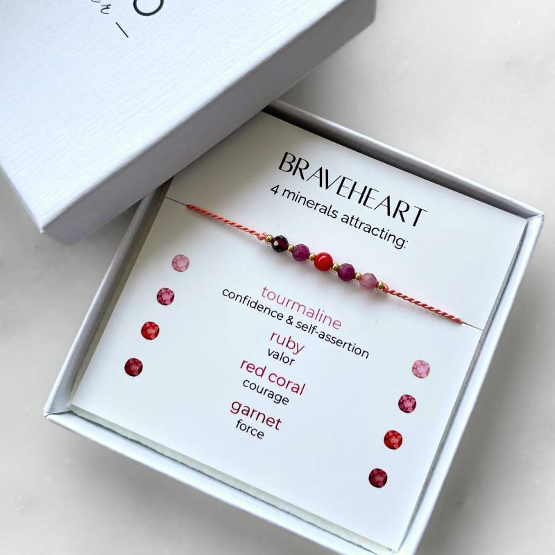 Mut Armband, Vertrauen Manifestation Mineral Inspiration Geschenk Für Sie, Braveheart von VANCOatelier
