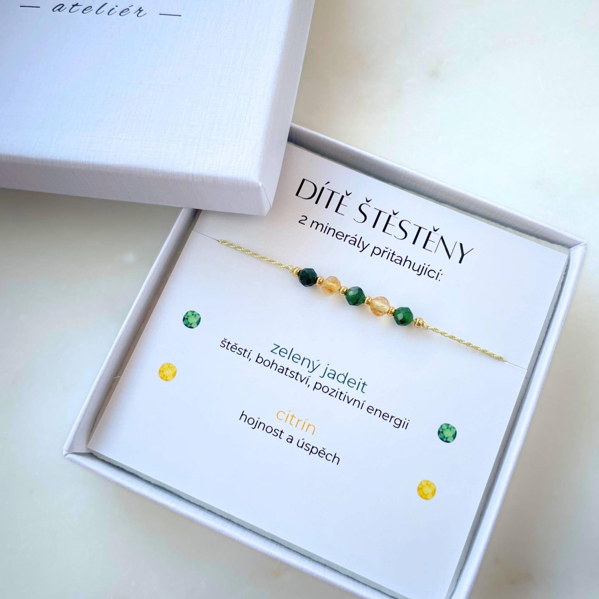 Náramek Für Štěstí, Dítě Štěstěny, Manifestaèní Minerální Náramek, Optimismu, Úspěchu, Dárek Ni, Malý Originální Dárk von VANCOatelier