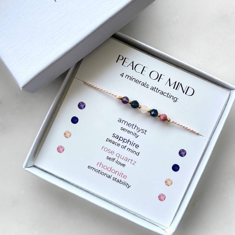 Peace Of Mind Armband, Serenity Beruhigendes Manifestation Mineral Armband Für Emotionales Gleichgewicht, Geschenk Sie von VANCOatelier