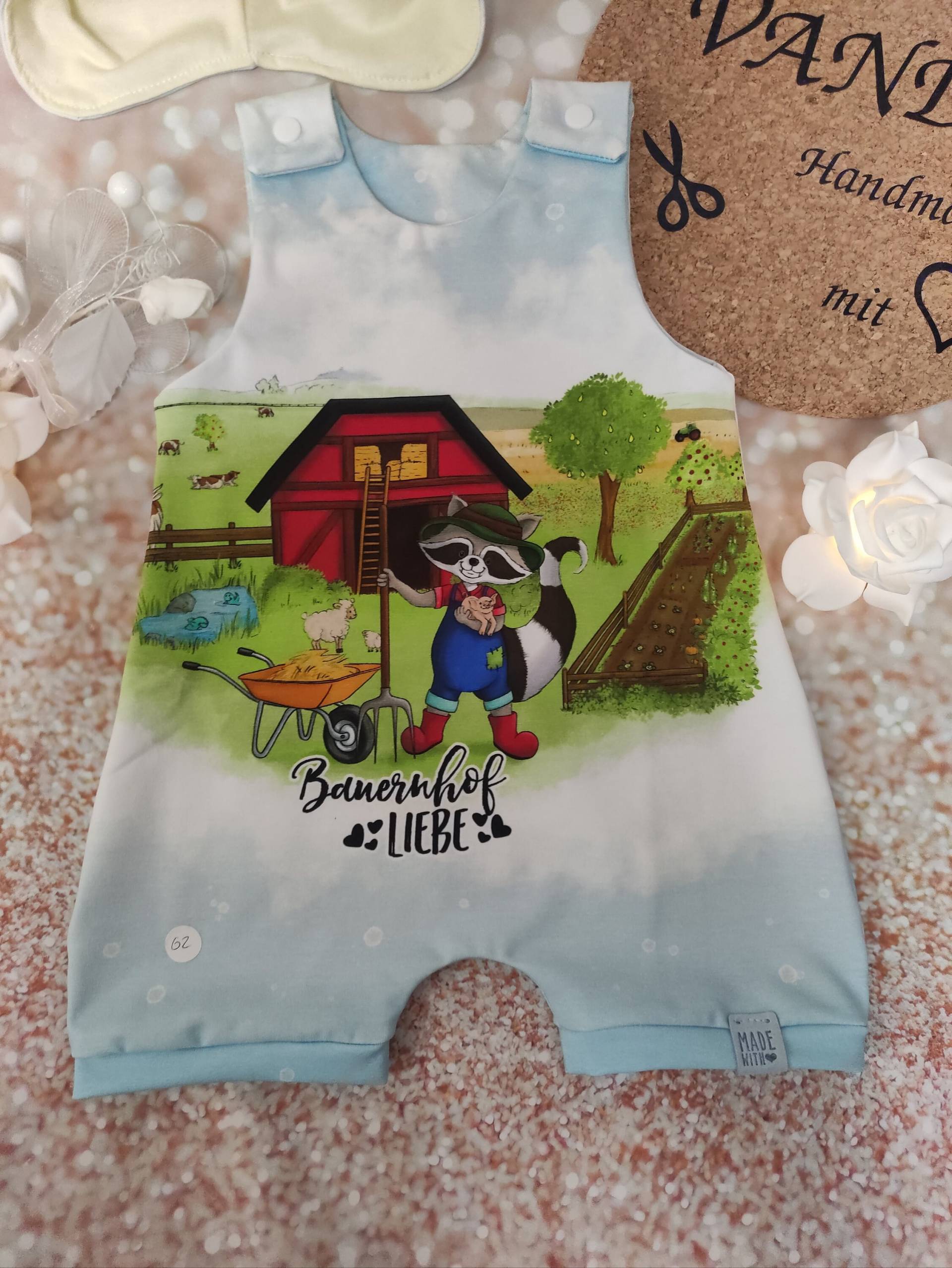 strampler Romper Spieler Mit Kurzen Beinen Größe 80 Mütze Set von VANDIDesign