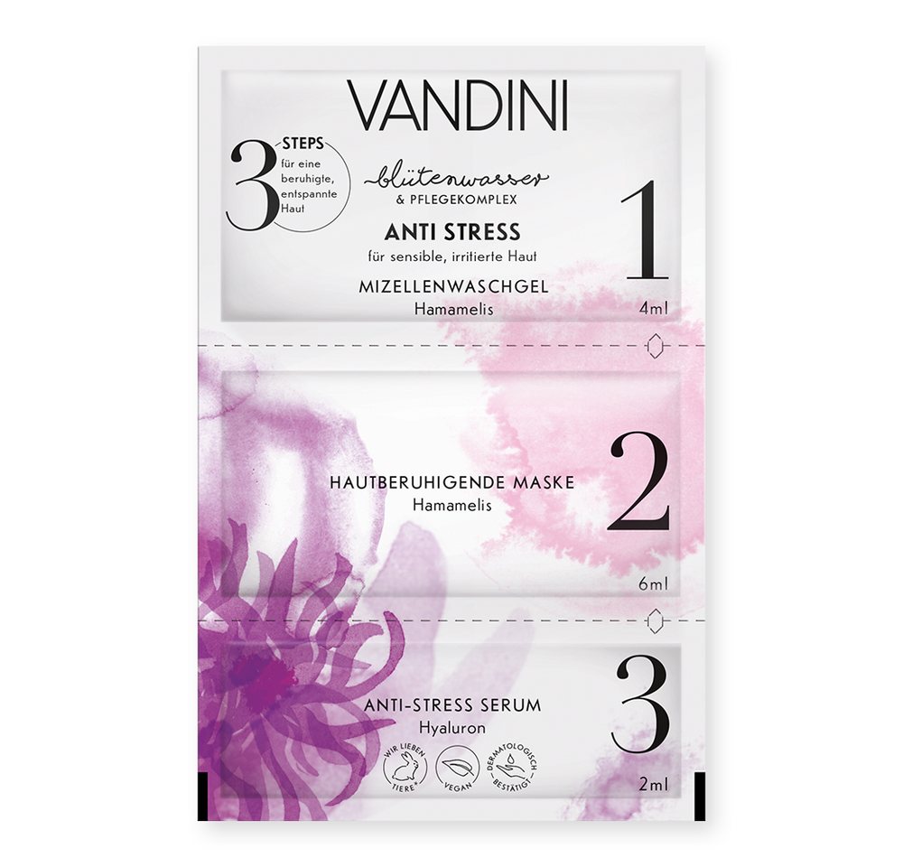 VANDINI Gesichtsmaske ANTI STRESS 3-Step Maske, 1-tlg. von VANDINI