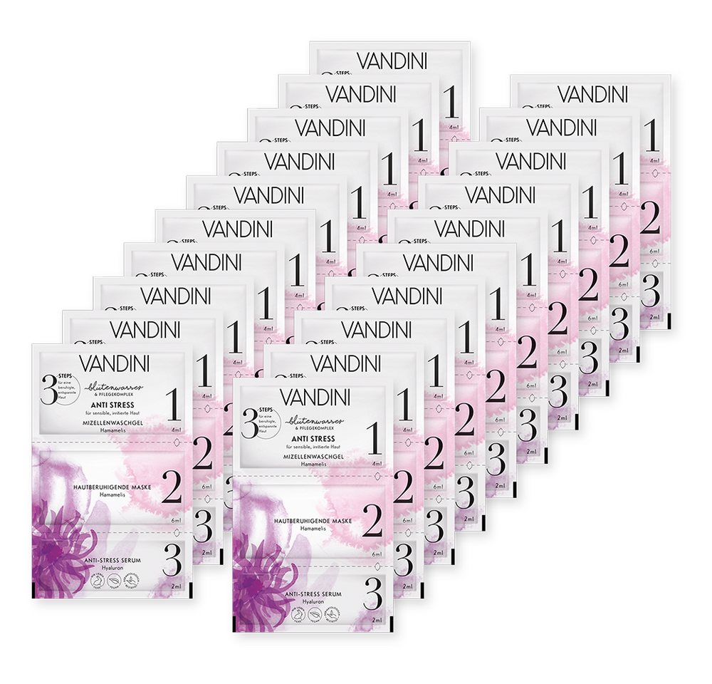 VANDINI Gesichtsmaske ANTI STRESS 3-Step Maske 20er Pack, 20-tlg. von VANDINI