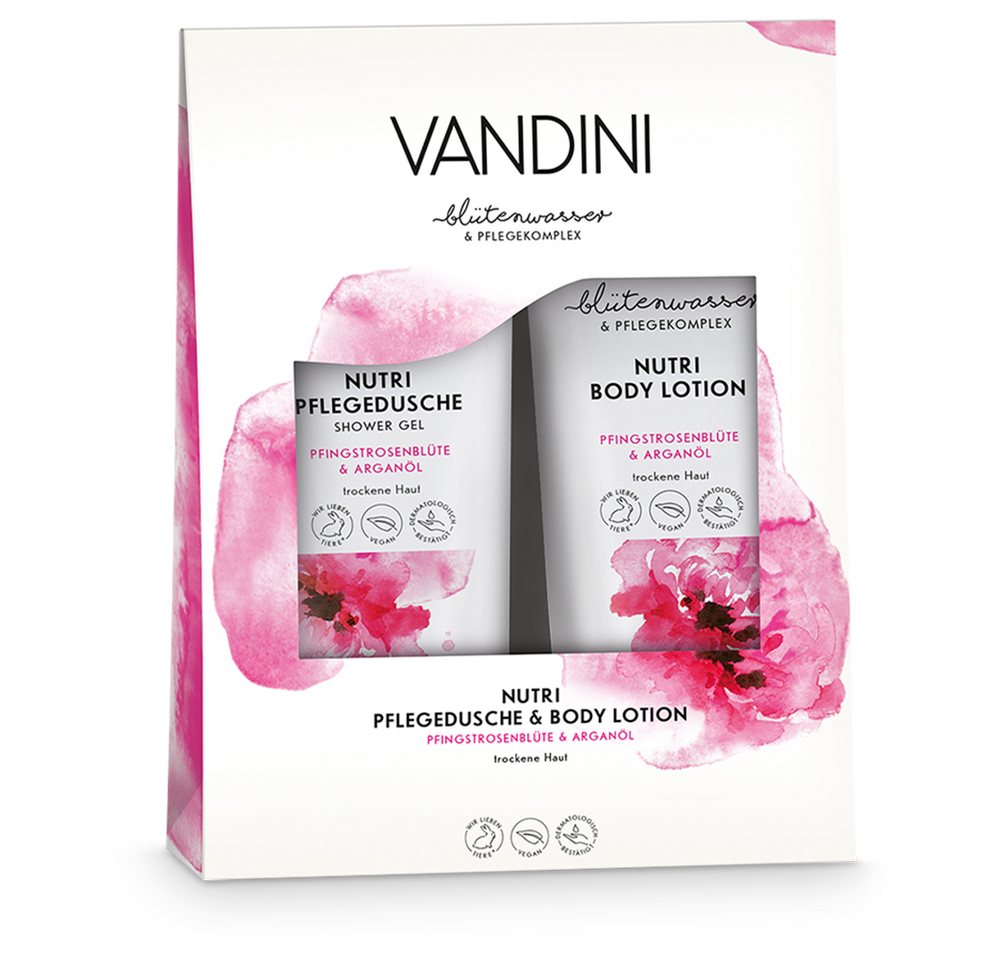 VANDINI Hautpflege-Set Wellness Geschenkset Frauen - Beauty Set mit Body Lotion & Duschgel, 1-tlg. von VANDINI