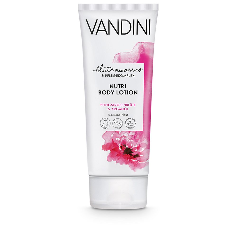 VANDINI Körperlotion NUTRI Body Lotion Pfingstrosenblüte & Arganöl, 1-tlg. von VANDINI