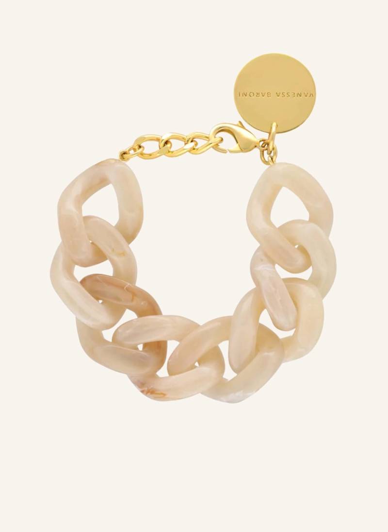 Vanessa Baroni Armbänder Flat Chain Bracelet Honey Marble By Glambou beige von VANESSA BARONI