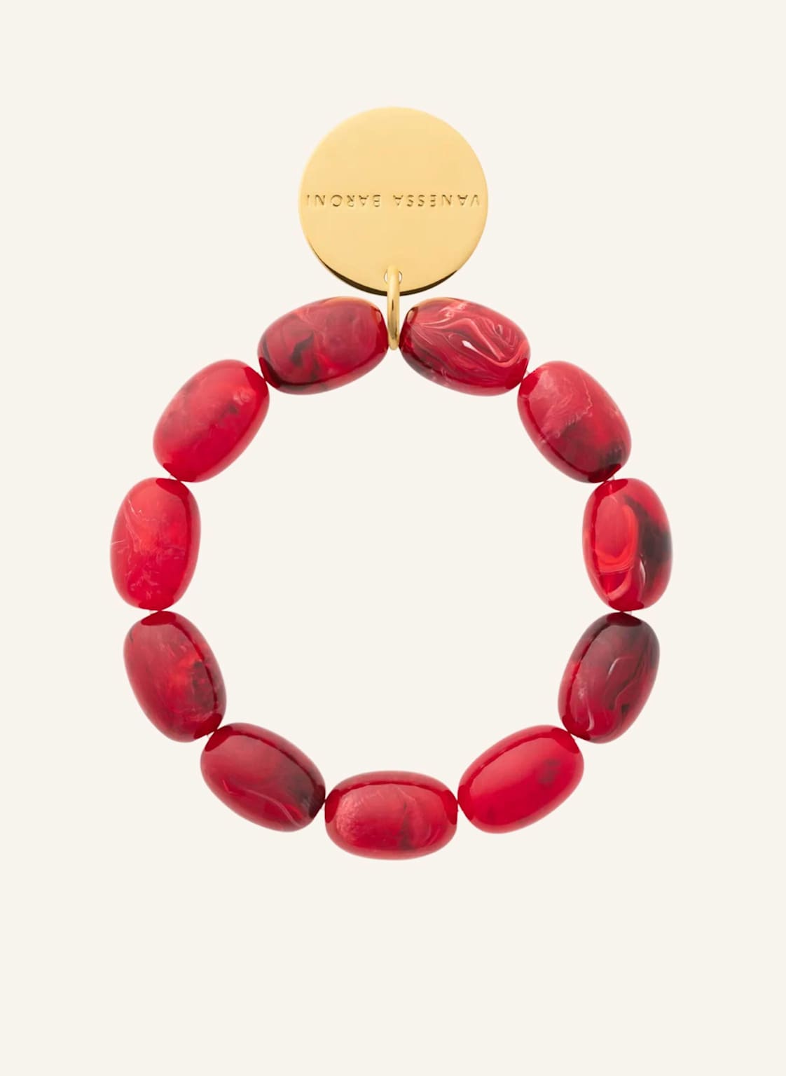 Vanessa Baroni Armbänder Olive Flex Bracelet Red Marble By Glambou gold von VANESSA BARONI