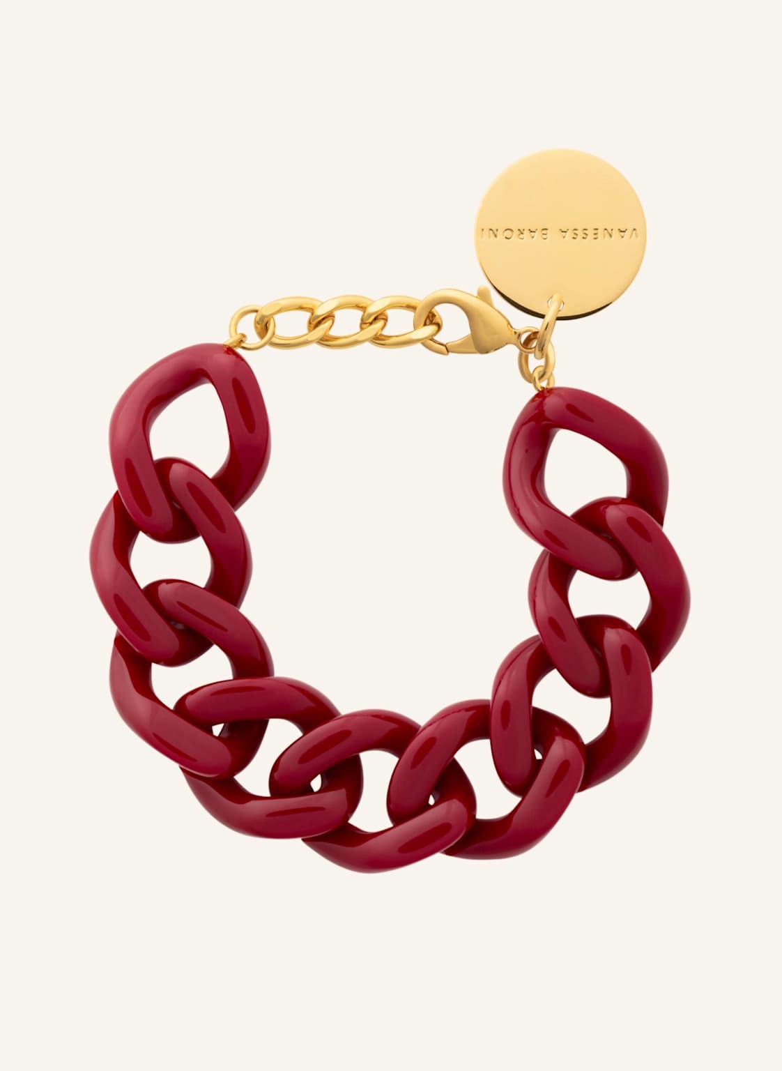 Vanessa Baroni Armband Flat Chain Bracelet Bordeaux By Glambou gold von VANESSA BARONI